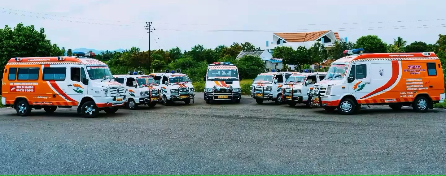Aarohi Ambulance Service team and vehicle